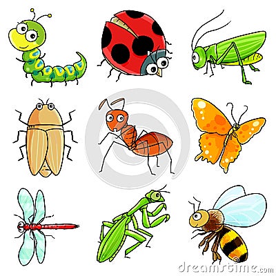 9 Insect icon Stock Photo