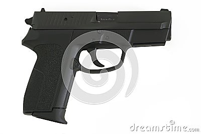 9mm semi automatic handgun Stock Photo