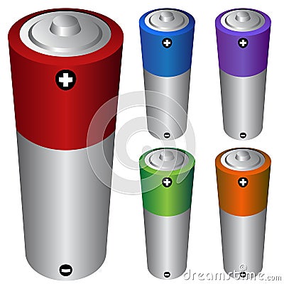 AA / AAA Battery Vector Illustration