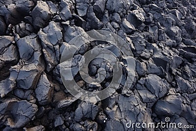 aa lava with rough, jagged surface Stock Photo