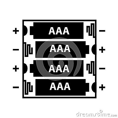 AAA battery icon, vector illustration Vector Illustration