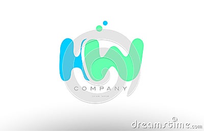 AAAAA alphabet letter blue green logo icon design Stock Photo