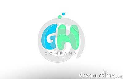 AAAAA alphabet letter blue green logo icon design Vector Illustration