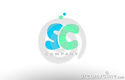 AAAAA alphabet letter blue green logo icon design Vector Illustration