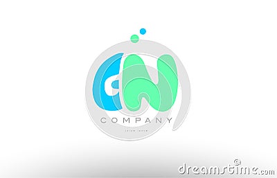 AAAAA alphabet letter blue green logo icon design Vector Illustration