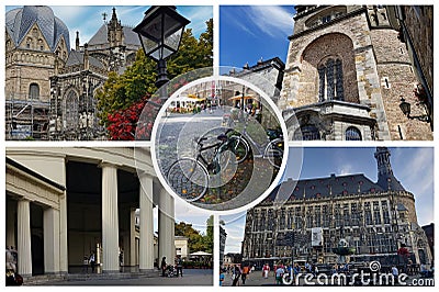 Aachen (Germany) is a city of great historical importance. Also because it was the capital of Charlemagne's empire Editorial Stock Photo