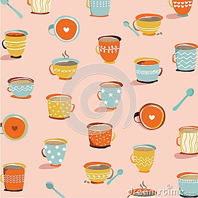 Coffee icons, design templates for coffee ads with retro ingredient plants and minimal designs, social medi stories for shop and h Vector Illustration