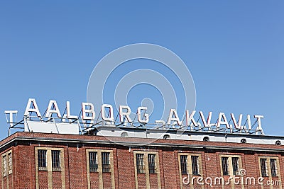 Aalborg akvavit factory in Denmark Editorial Stock Photo