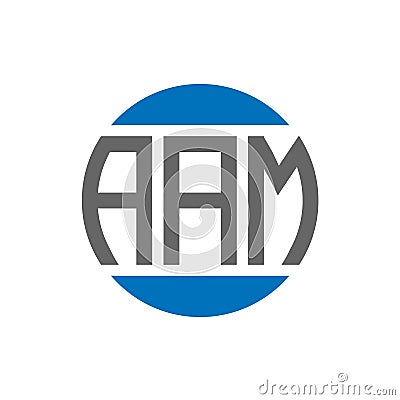 AAM letter logo design on white background. AAM creative initials circle logo concept. AAM letter design Vector Illustration