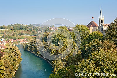 Aar river in Bern Stock Photo