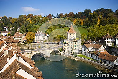 Aare River, Bern Switzerland Stock Photo