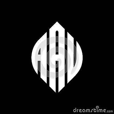 AAU circle letter logo design with circle and ellipse shape. AAU ellipse letters with typographic style. The three initials form a Vector Illustration