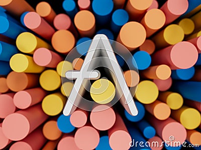 Aave Crypto Extrude Circle Abstract Modern 3D Illustration Concept Editorial Stock Photo