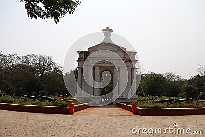 Aayi Mandapam inside Bharathi Park in Puducherry, India Editorial Stock Photo