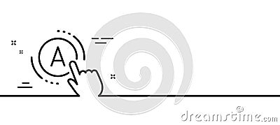 Ab testing line icon. Ui test button sign. Minimal line pattern banner. Vector Vector Illustration
