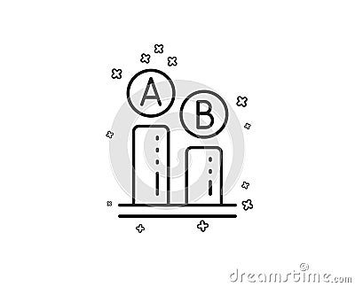 Ab testing line icon. Ui test chart sign. Vector Vector Illustration