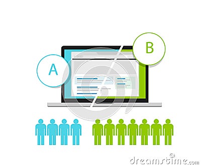 AB Testing Vector Illustration