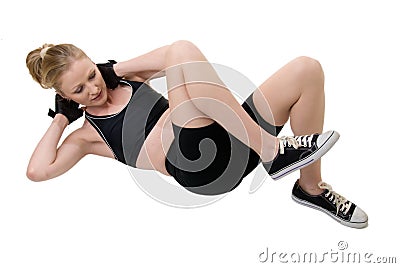 Ab workout Stock Photo