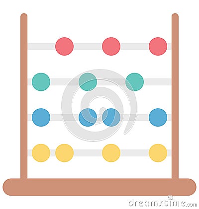 Abacus Color Isolated Vector Icon that can be easily modified or edit Vector Illustration