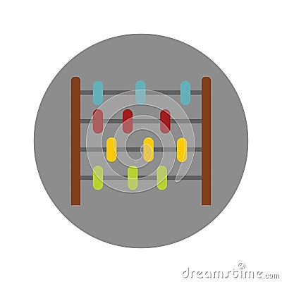 Abacus Color Vector Icon which can easily modify or edit Vector Illustration