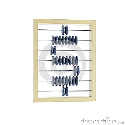 Abacus with dollar sign Stock Photo