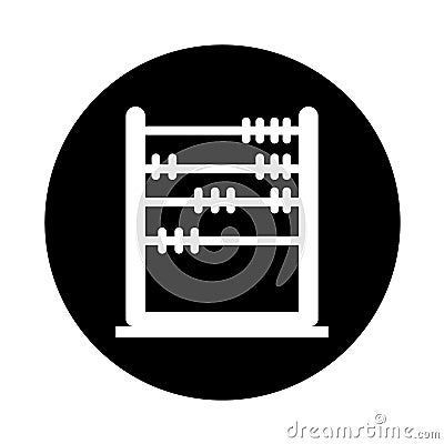 Abacus education isolated icon Vector Illustration