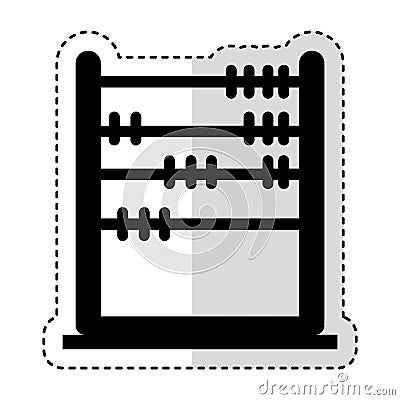 Abacus education isolated icon Vector Illustration