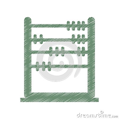 Abacus education isolated icon Vector Illustration