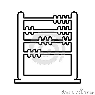 Abacus education isolated icon Vector Illustration