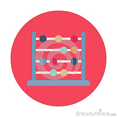 Abacus flat background vector icon which can easily modify or edit Vector Illustration