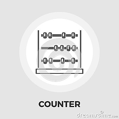 Abacus flat icon Vector Illustration