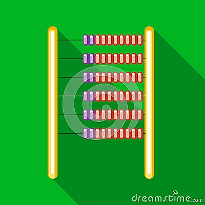 Abacus icon in flat style Vector Illustration