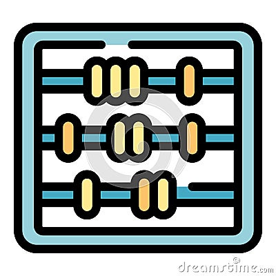 Abacus icon vector flat Vector Illustration