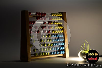 Abacus with light Stock Photo
