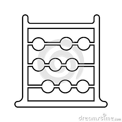 Abacus outline icon design, calculate, math, mathematics Vector Illustration