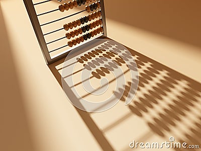 Abacus shadow Stock Photo