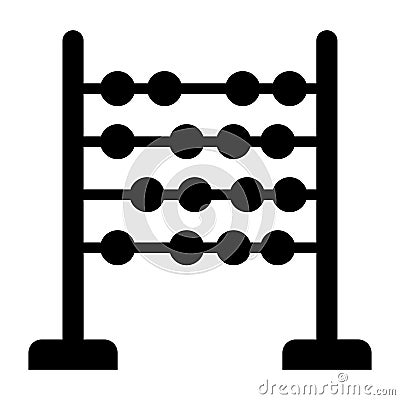 Abacus vector black icon on white background Vector Illustration