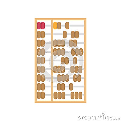 Abacus vector Chinese background illustration. Calculator Vector Illustration