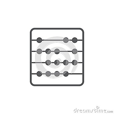 Abacus vector icon symbol isolated on white background Vector Illustration