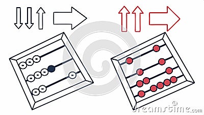 Abacus vector illustration, calculation and math tool. vector design Generative AI Vector Illustration