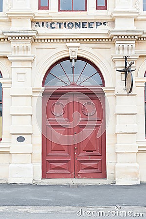 Abandon buildind with door Stock Photo