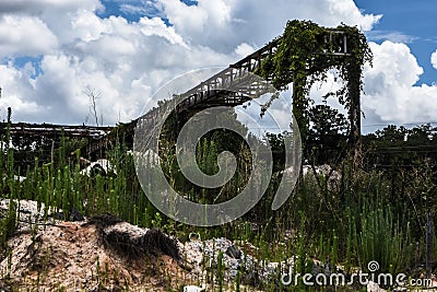 Abandon Cement Silo Run in Columbia, South Carolina Editorial Stock Photo