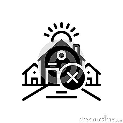 Black solid icon for Abandon, leave and discard Vector Illustration