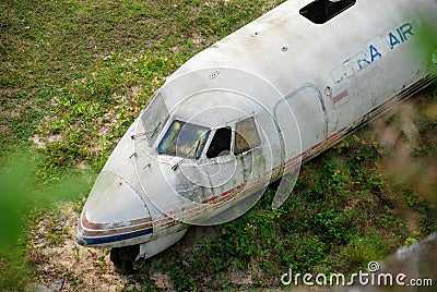 Abandoned airplane in bali Editorial Stock Photo