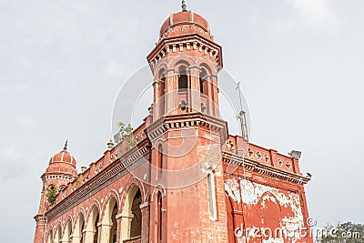 Abandoned ancient architecture seen at a famous landmark at Central railway station,Chennai,India,25 aug 2017 Editorial Stock Photo
