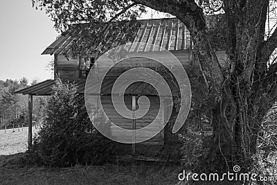 Abandoned Appalachia Farmhouse Stock Photo