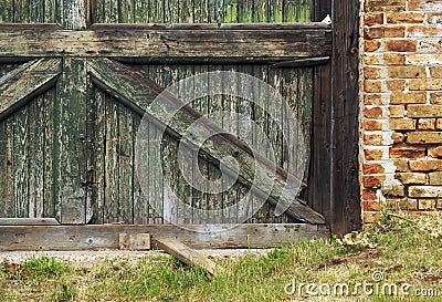 Abandoned Barn Wall Stock Photo