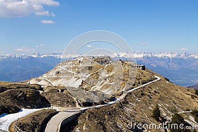 Abandoned barracks on Grappa mountain, Italy Stock Photo