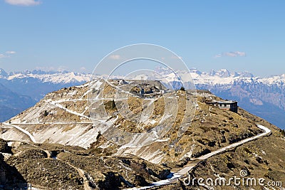 Abandoned barracks on Grappa mountain, Italy Stock Photo