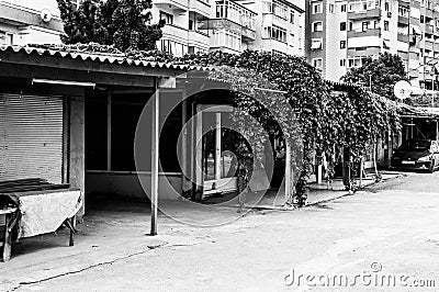 Abandoned Bazaar And Funfair Of Nostalgic Seaside Town - Turkey Editorial Stock Photo